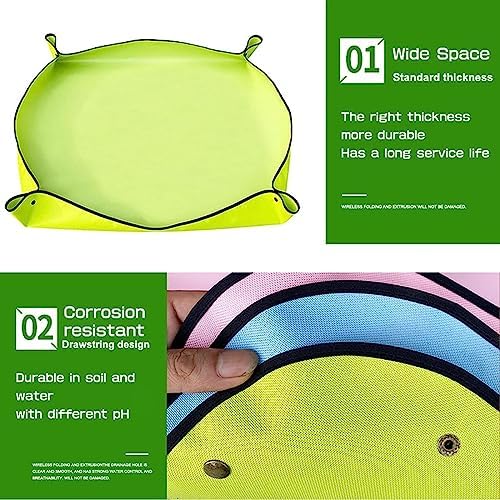 Plant Repotting Mat, Portable Watering Mat, Foldable Transplanting Mat, Plant Care Folding Gardening Potting Plant for Home Garden Plant Care -Black||50x50cm - Image 2