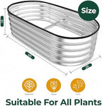 Utopia Home Galvanized Raised Garden Bed 4x2x1 Ft, Pack of 2 Silver - Image 5