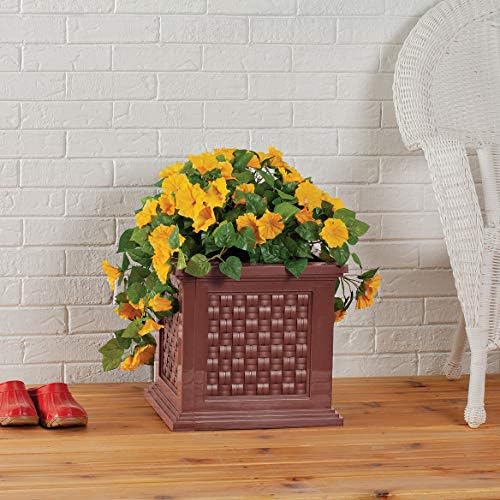 Fox Valley Traders Lightweight All-Weather Rattan-Style Planter Box - - Image 2