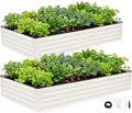 INNO STAGE Galvanized Raised Bed, 6x3x1ft Garden Beds, 2pcs, White by INNOSTAGE
