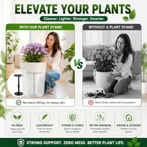 2 Pack Adjustable Height Plant Risers,Adjustable height 12–21 inches - Image 3