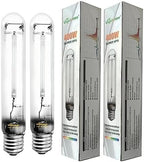 2-Pack 400W HPS Super Grow Light Bulb,High PAR Enhanced Red and Orange Spectrum for Horticulture Plant Growth Flourishing,CCT 2100K,Ultra Bright 55,000Lumens,E39 Base by Vegelumax