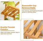 Bamboo Planter Stand, Multi-Purpose Standing Shelf 5 6 7 Tiers 6 7 8 Flower Pot Stander for Indoor Outdoor Garden Patio, Plant Flower Display Holder Rack (Size : 45x22x145cm) - Image 3