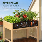 PASAMIC Elevated Planter Box 38×24×28 Inch, HIPS Raised Plant Bed with Support Legs, Heavy Duty 180 lbs Load Bearing, Large Reinforced Planter for Vegetables, Ideal for Yard, Balcony, Oak - Image 5