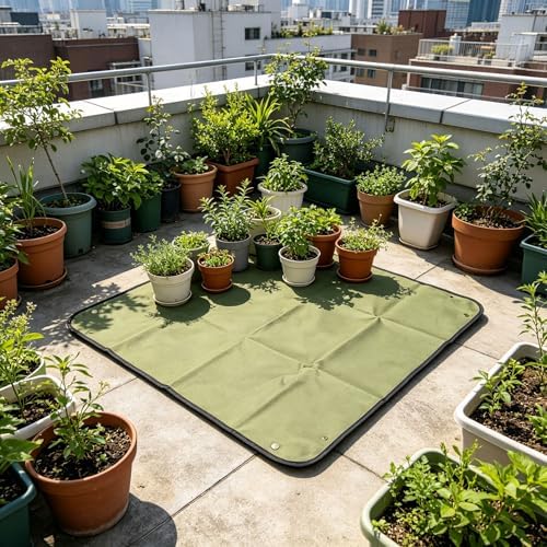 Plant Repotting Pad 150x100cm Oxford Fabric for Indoor Outdoor Gardening and Soil Mixing Transplanting Repotting Mat - Image 7