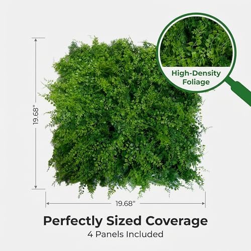 GreenSmart Premium Artificial Grass Wall Panels | Realistic Plant Greenery Privacy Panels | Decor for Fence, Garden, Patio & Balcony | Never Fade Indoor Outdoor Use (Maya) - Image 3