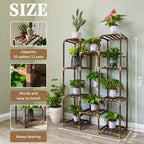 Uneedem Plant Stand Indoor Outdoor, 10 Tiered Plant Shelf Wood Plant Rack - Image 3