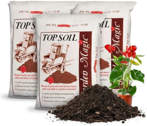 Michigan Peat Garden Magic Organic Potting Topsoil Mix, 40 lb, 3-Pack by GardenMagic