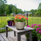 Ceramic Plant Pots, 8 Inch Planters Indoor, White Leopard - Image 4