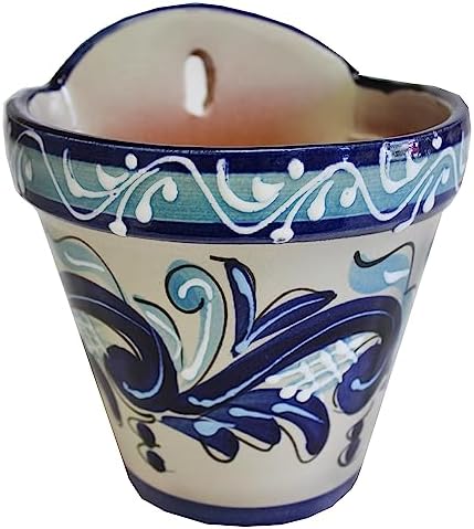Spanish Wall Planter, Flower Pot, Planter, Wall Pocket 6.5""D by Unknown