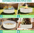12 Inch Tall 48 Inch Diameter Round White Raised Garden Bed Kits Outdoor - Image 7