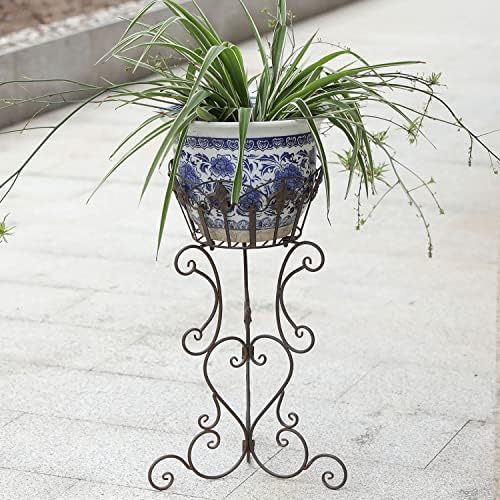 2 Pack Metal Tall Plant Stands, 25 Inch Wrought Iron Plant Stand - Image 6