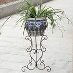 2 Pack Metal Tall Plant Stands, 25 Inch Wrought Iron Plant Stand - Image 6
