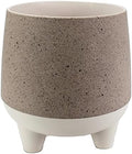 The HC Companies 8 Inch Orion Self Watering Planter - Lightweight Indoor Plastic Plant Pot for Herbs and Flowers, Greige by TheHCCompanies