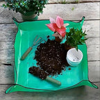 Waterproof Foldable Planting Mat Garden Potting Pad for Flowerpot Transplanting Mixing Soil Plant Pruning Tool for Indoor Plant Repotting(Green-3 Size) - Image 6