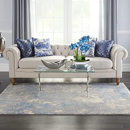 Orchids Artificial Flowers 15" Blue Phalaenopsis Orchid with Silver Pots Real Touch Faux Orchids for Home Office Bedroom Living Room Table Decoration, Briful - Image 6