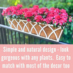 LaLaGreen Rustic Wall Planter (24 in, 2 Pack) White Rectangular Window Box - Image 5