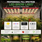 AGLEX 1000W LED Grow Lights, Full Spectrum Grow Light with UV IR, Daisy Chain Plant Bar Style Grow Light Foldable & Dimmable for Indoor Growing Commercial Hydroponic Growing Lamp 6x6ft Core Coverage - Image 5