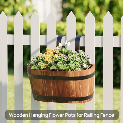 2Pack Cute Railing planter box Fence planters Window boxes planters porch - Image 4