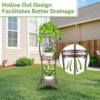 iDavosic.ly 3 Tier Metal Plant Stand Outdoor Indoor, 34 Inch Tall, Bronze - Image 5