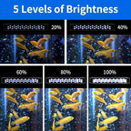 AQUANEAT LED Aquarium Light for 30 to 38 Inch Fish Tank, Auto On Off with Timer, Full Spectrum, Adjustable Brightness, Daylight Moonlight Mode, for Fresh Water Low-to-Mid Light Plants - Image 3