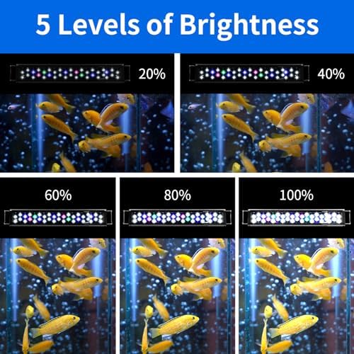AQUANEAT LED Aquarium Light for 30 to 38 Inch Fish Tank, Auto On Off with Timer, Full Spectrum, Adjustable Brightness, Daylight Moonlight Mode, for Fresh Water Low-to-Mid Light Plants - Image 3