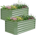 Galvanized Steel Raised Garden Bed, 4x2x1.4ft, 2Pack, Green by BIRDSINYARD