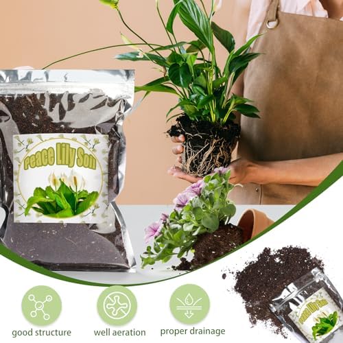 Doter Organic Peace Lily Soil Mix 10qt, Indoor Plants Potting Mix for Planting, Growing, or Repotting Peace Lily Plants, Grow Healthy houseplants Indoors - Image 3