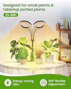Grow Lights for Indoor Plants Full Spectrum, LED Plant Light with Metal Base, Plant Growing Lamps with Timer 3/9/12H, 3 Color Modes, 6 Brightness Levels, 23-30'' Adjustable Height - Image 2