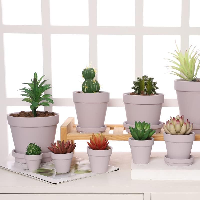 Yishang 1.9 Inch Tiny Pink Terracotta Pots Pack of 72-Small Mini White Clay Pots with Drainage Holes Flower Nursery Terra Cotta Planter for Tiny Cactus,Herb,Succulent Plants,Crafts - Image 6