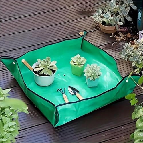 Waterproof Foldable Planting Mat Garden Potting Pad for Flowerpot Transplanting Mixing Soil Tool for Indoor Plant Repotting(100x100cm A Normal) - Image 4