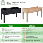 2Pcs Galvanized Raised Garden Bed with Legs, 43×24×32in Large Metal Elevated Raised Planter Box with Drainage Holes for Backyard, Patio, Balcony, 400lb Capacity,Black - Image 2