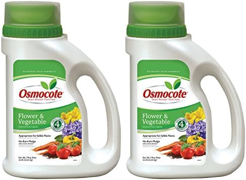Osmocote 4 Month 14-14-14 Slow Release Vegetable & Flower Plant Food Fertilizer, 4.5 Lbs. - Pack of (2) by Osmocote