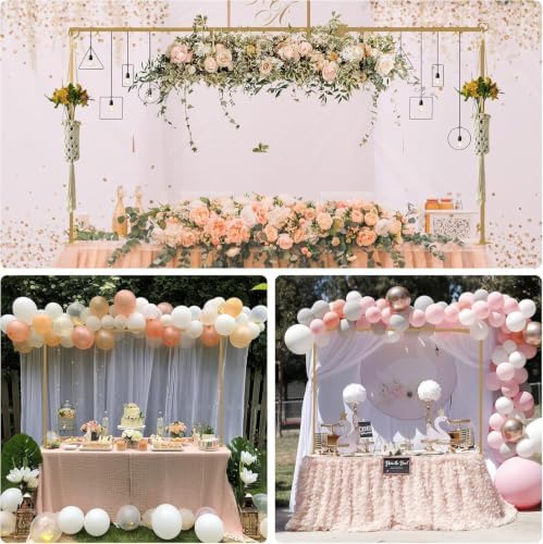 Over The Table Rod Stand with Clamps Gold Table Balloon Arch Banner Frame - Image 2