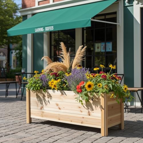Tall Cedar Raised Garden Planter Box with Legs – Elevated Design for Comfortable Gardening, Custom Sizes for Home, Patio & Commercial Use (24" L x 18" W x 25" H) - Image 5
