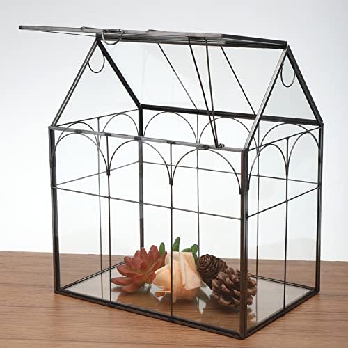 Geometric Plant Terrarium with Lid, House Succulent Terrarium Kit by HighFree