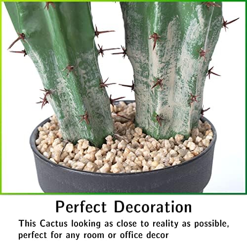 Artificial Cactus Fake Big Cactus 25 Inch Faux Cacti Plants for Home Garden Office Store Decoration - Image 4