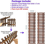 ShopLaLa Wooden Wall Planter (120cm, 2 Pack) Wooden Hanging Flower Plants - Image 2