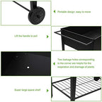 Raised Planting Box with Legs - Outdoor Raised Garden Bed On Wheels - Standing Boxes Planter for Vegetables Flowers Herbs - Image 5