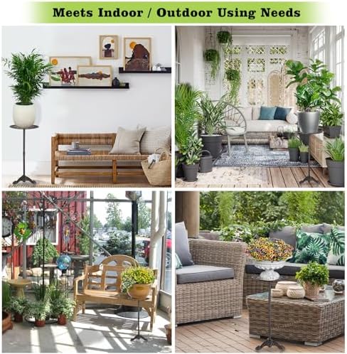 OwnMy Cast Iron Tall Plant Stand Indoor Single Metal Plant Stand Heavy Duty - Image 7