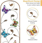 LEWIS&WAYNE 2 Pack Metal Garden Trellis with Colorful Butterfly 60 Inch High Outdoor Decoration Arched Fence Trellis for Climbing Plants for Patio, Lawn, Yard, Backyard, Wall Brackets - Image 3