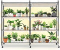 Bstrip 4-Tier Large Plant Shelf with Grow Light, 58x13.8x59in by Bstrip