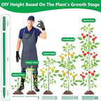 Lezmarket 150 Pack Garden Stakes(16" Each), Plant Support Stakes, DIY 4ft 5ft 6ft 7ft Sturdy Fiberglass Plant Sticks Support Garden Trellis for Growing Climbing Tomato Vegetables Flowers - Image 3