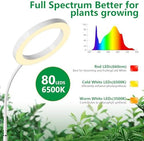 6.3 in Grow Light for Indoor Plants, 15W Full Spectrum Halo Plant Light - Image 6