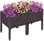 Kalolary 2 Sets Raised Garden Bed Elevated Garden Bed with Legs by Kalolary