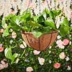 LCHUANG Hanging Baskets Planter for Plants - 2 Pack 14 Inch Metal Baskets with Coco Coir Liner, Hanging Flower Pots for Outside with Chain, Indoor Outdoor Garden Porch Decoration (14'' Pack of 2) - Image 6