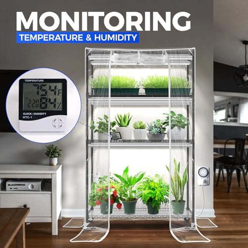 Barrina CX5Z Indoor Greenhouse with Grow Light, 180W, 4-Tier 35.4x13.8x59IN - Image 2