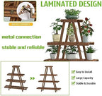 Atkits 3 Tier Ladder Shelf for Plants Bamboo Standing Shelf Plant Stand Indoor Ladder Style for Corner Balcony Window Patio Living Room,Primary,3 Tier - Image 7