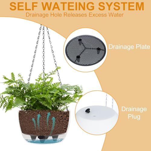 SUNNYPARK 2 Pack Solar Hanging Planters for Plants Outdoor - Image 4