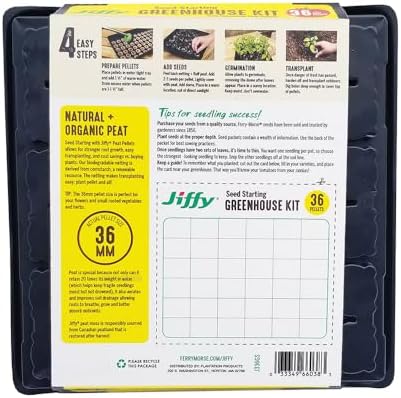 Jiffy Seed Starting Tray Kit - 36 Cell, Bonus 3 Pack, Seeding Starter Kit - 11 x 11 x 4.25 in - Image 3